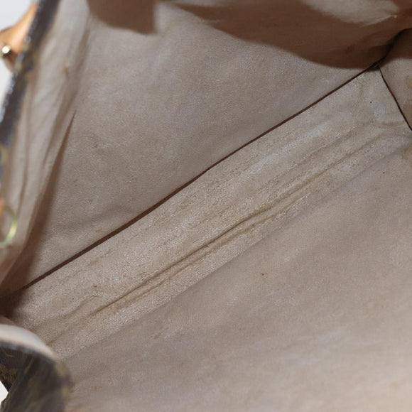 LOUIS VUITTON Monogram Sac Plat Hand Bag M51140 LV Auth 144500