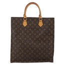 LOUIS VUITTON Monogram Sac Plat Hand Bag M51140 LV Auth 144500-2