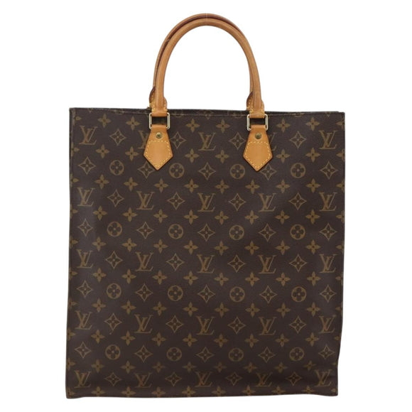LOUIS VUITTON Monogram Sac Plat Hand Bag M51140 LV Auth 144500