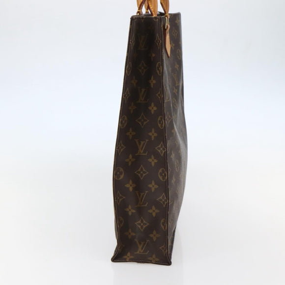 LOUIS VUITTON Monogram Sac Plat Hand Bag M51140 LV Auth 144500