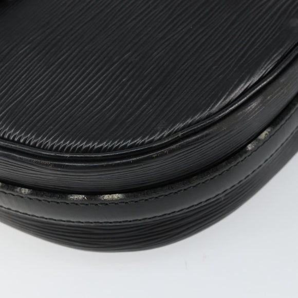 LOUIS VUITTON Epi Jeune Fille MM Umhängetasche Schwarz M52152 LV Auth 144505A