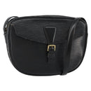 LOUIS VUITTON Epi Jeune Fille MM Umhängetasche Schwarz M52152 LV Auth 144505A-1