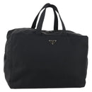 PRADA Travel bag Bag Nylon Black Silver Auth 144511-1