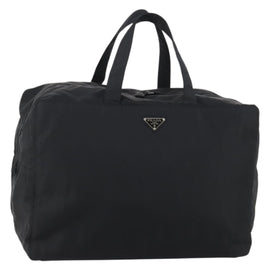 PRADA Travel bag Bag Nylon Black Silver Auth 144511
