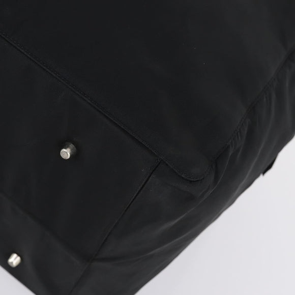 PRADA Travel bag Bag Nylon Black Silver Auth 144511