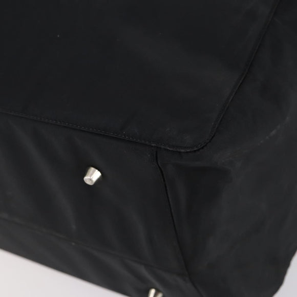 PRADA Travel bag Bag Nylon Black Silver Auth 144511