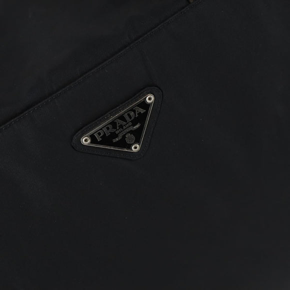 PRADA Travel bag Bag Nylon Black Silver Auth 144511