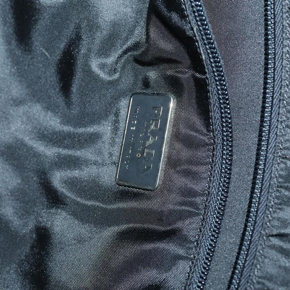 PRADA Travel bag Bag Nylon Black Silver Auth 144511