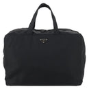 PRADA Travel bag Bag Nylon Black Silver Auth 144511-13