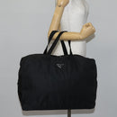 PRADA Travel bag Bag Nylon Black Silver Auth 144511-22