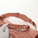 BALENCIAGA The Giant City Hand Bag Leather 2way Pink Silver 173084 Auth 144512V-16