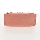 BALENCIAGA The Giant City Hand Bag Leather 2way Pink Silver 173084 Auth 144512V-5