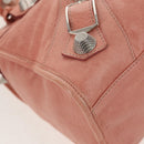 BALENCIAGA The Giant City Hand Bag Leather 2way Pink Silver 173084 Auth 144512V-17