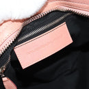 BALENCIAGA The Giant City Hand Bag Leather 2way Pink Silver 173084 Auth 144512V-25