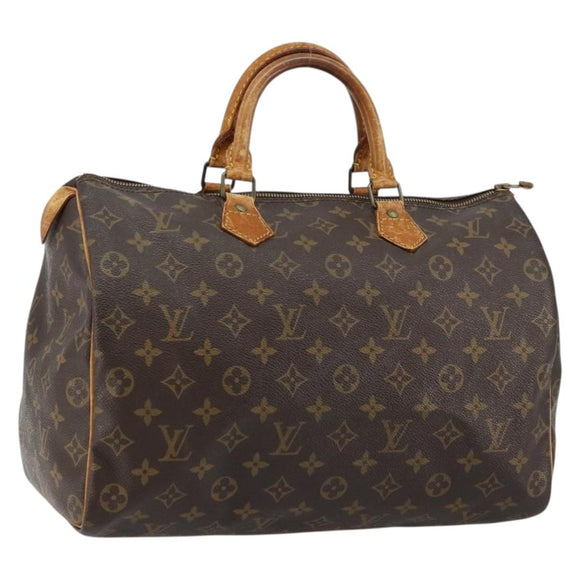 LOUIS VUITTON Monogram Speedy 35 Hand Bag M41524 LV Auth 144514