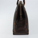 FENDI Zucca Canvas Hand Bag Black Brown Auth 144516-4