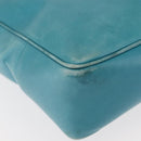 CHANEL COCO Mark Shoulder Bag Lamb Skin Turquoise Blue Gold CC Auth 144517-10