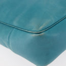 CHANEL COCO Mark Shoulder Bag Lamb Skin Turquoise Blue Gold CC Auth 144517-12