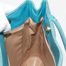 CHANEL COCO Mark Shoulder Bag Lamb Skin Turquoise Blue Gold CC Auth 144517-17