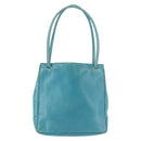 CHANEL COCO Mark Shoulder Bag Lamb Skin Turquoise Blue Gold CC Auth 144517-3