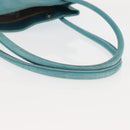 CHANEL COCO Mark Shoulder Bag Lamb Skin Turquoise Blue Gold CC Auth 144517-7