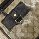 GUCCI GG Crystal Abbey Bag Coated Canvas Outlet Beige Gold 268639 Auth 144520-15