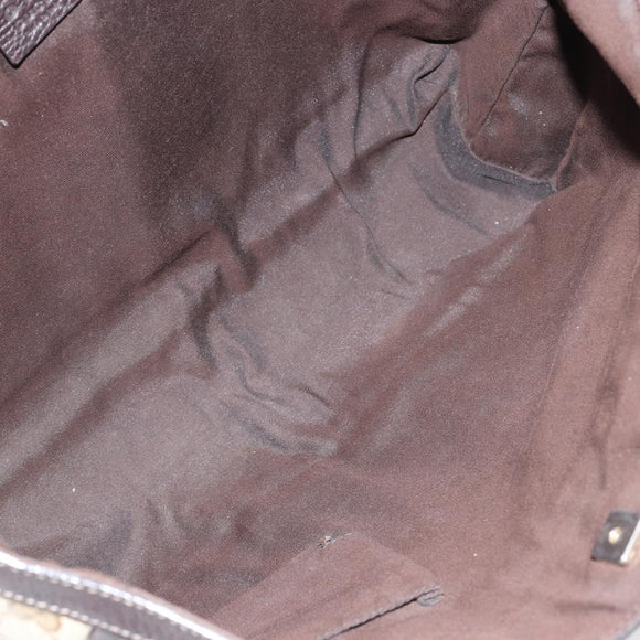 GUCCI GG Crystal Abbey Bag Coated Canvas Outlet Beige Gold 268639 Auth 144520