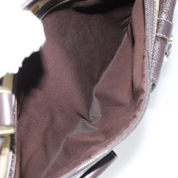 GUCCI GG Crystal Abbey Bag Coated Canvas Outlet Beige Gold 268639 Auth 144520