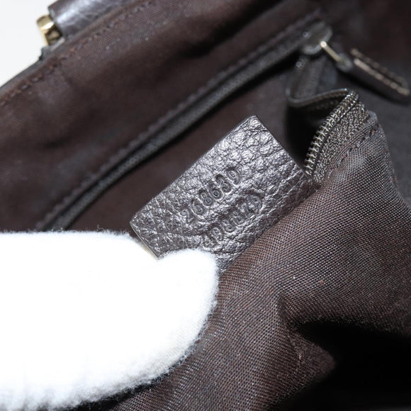 GUCCI GG Crystal Abbey Bag Coated Canvas Outlet Beige Gold 268639 Auth 144520