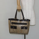 GUCCI GG Crystal Abbey Bag Coated Canvas Outlet Beige Gold 268639 Auth 144520-24