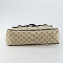 GUCCI GG Crystal Abbey Bag Coated Canvas Outlet Beige Gold 268639 Auth 144520-9