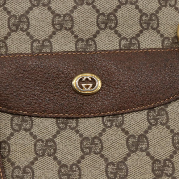 GUCCI GG Supreme Web Sherry Line Tote Bag PVC Beige Red 39 02 091 Auth 144523