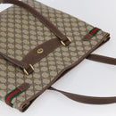 GUCCI GG Supreme Web Sherry Line Tote Bag PVC Beige Red 39 02 091 Auth 144523-6