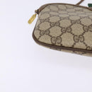 GUCCI GG Supreme Web Sherry Line Bag PVC Beige Gold 904 02 04 Auth 144524-10