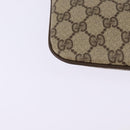 GUCCI GG Supreme Web Sherry Line Bag PVC Beige Gold 904 02 04 Auth 144524-12