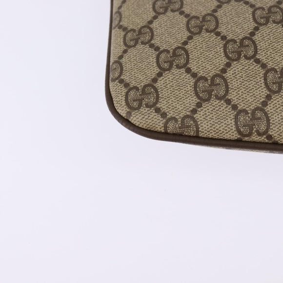 GUCCI GG Supreme Web Sherry Line Bag PVC Beige Gold 904 02 04 Auth 144524