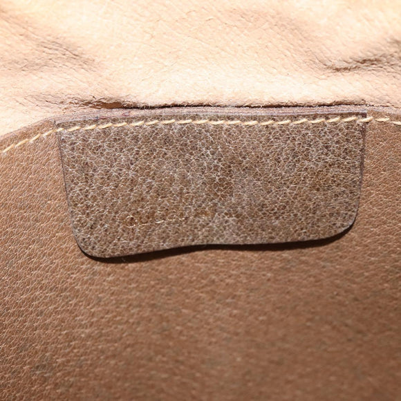 GUCCI GG Supreme Web Sherry Line Bag PVC Beige Gold 904 02 04 Auth 144524