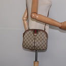 GUCCI GG Supreme Web Sherry Line Bag PVC Beige Gold 904 02 04 Auth 144524-21