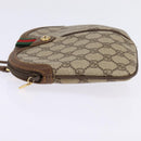 GUCCI GG Supreme Web Sherry Line Bag PVC Beige Gold 904 02 04 Auth 144524-4