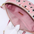 Miu Miu Waist Bag Canvas Pink Gold Auth 144527-9
