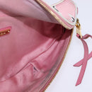 Miu Miu Waist Bag Canvas Pink Gold Auth 144527-20