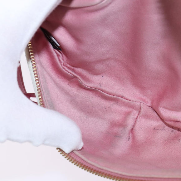 Miu Miu Waist Bag Canvas Pink Gold Auth 144527