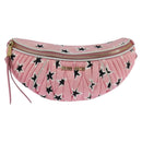 Miu Miu Waist Bag Canvas Pink Gold Auth 144527-13