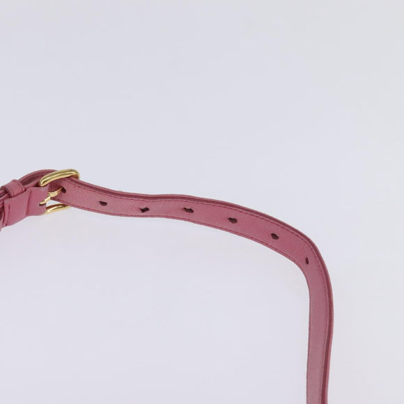Miu Miu Waist Bag Canvas Pink Gold Auth 144527