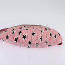 Miu Miu Waist Bag Canvas Pink Gold Auth 144527-5
