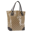 GUCCI GG Crystal Tote Bag Coated Canvas Outlet Beige Gold 353706 Auth 144529-1