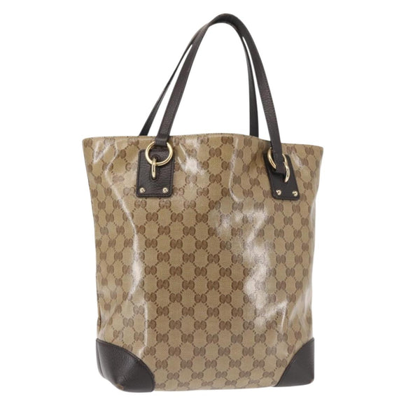 GUCCI GG Crystal Tote Bag Coated Canvas Outlet Beige Gold 353706 Auth 144529
