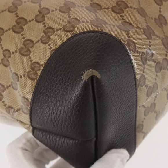 GUCCI GG Crystal Tote Bag Coated Canvas Outlet Beige Gold 353706 Auth 144529