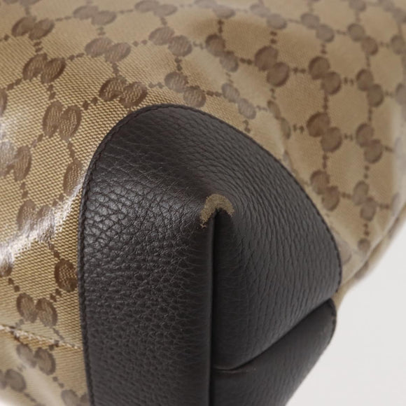 GUCCI GG Crystal Tote Bag Coated Canvas Outlet Beige Gold 353706 Auth 144529