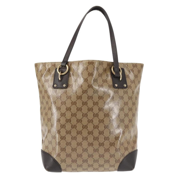 GUCCI GG Crystal Tote Bag Coated Canvas Outlet Beige Gold 353706 Auth 144529